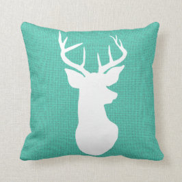 Almofada País rústico dos cervos do Antler de serapilheira