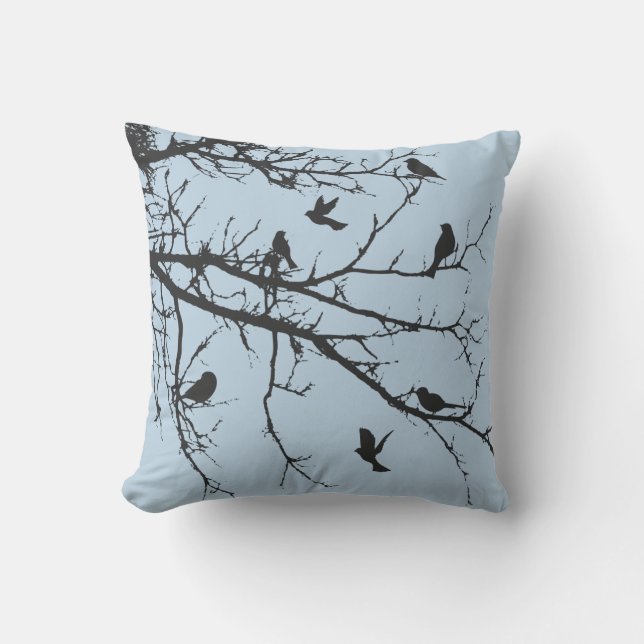 Almofada Paisagem Bucólica Azul-Bebê-Leve (Frente)