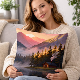 Almofada Paisagem da Natureza em Pixel Art