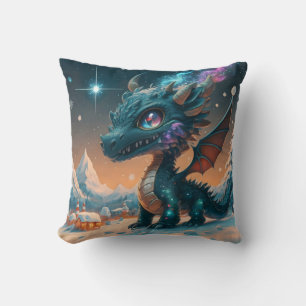Almofada Paisagem de inverno de Chibi Dragon Mystical