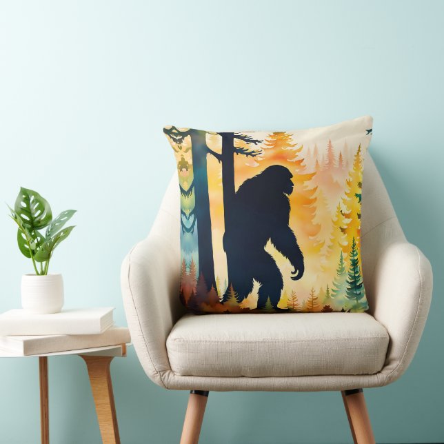 Almofada Paisagem de outono Sasquatch Sunset (Cadeira)