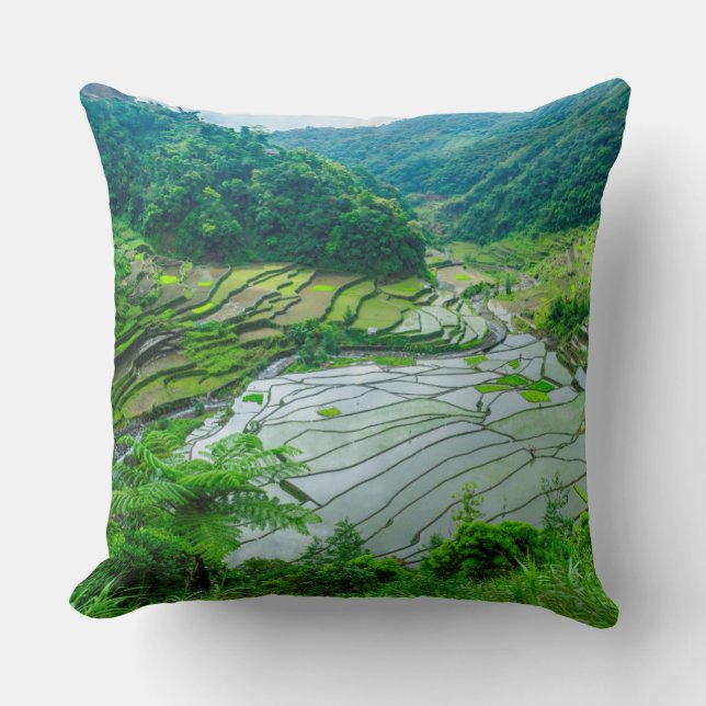 Almofada Paisagem de terraço de arroz, Filipinas (Frente)