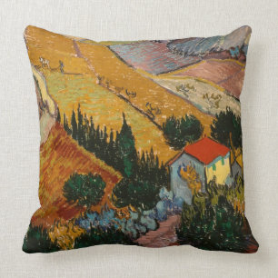 Almofada Paisagem de Vincent van Gogh   com casa &
