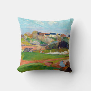 Almofada Paisagem em Pouldu pintura de Paul Gauguin