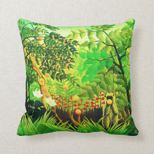 Almofada Paisagem exótica, por Henri Rousseau