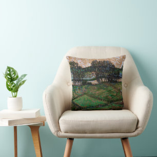 Almofada Paisagem, Ponte sobre o Oise por Vincent van Gogh