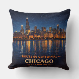 Almofada Paisagem Urbana de Chicago Sofá Glow à Beira do La