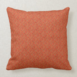 Almofada Paisley Alaranjado-Marrom queimado/marrom 20"
