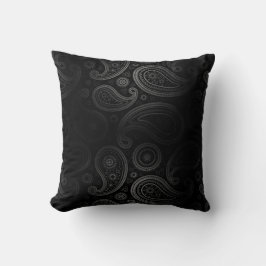 Almofada Paisley Deluxe| Carvão negro