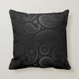 Almofada Paisley Deluxe| Carvão negro