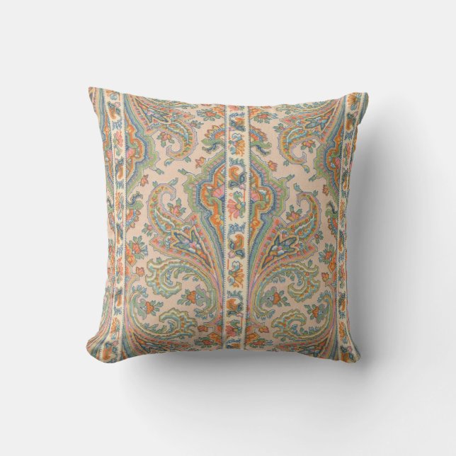 Almofada Paisley e Stripes Travesseiro decorativo (Frente)
