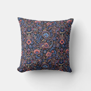 Almofada Paisley em Azul e Coral