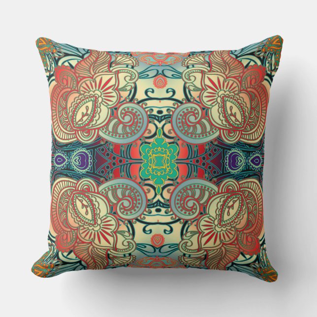 Almofada Paisley Mosaic Patterno I + suas ideias (Frente)
