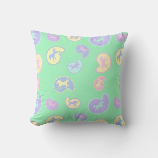 Almofada Paisley Ponies (Frente)