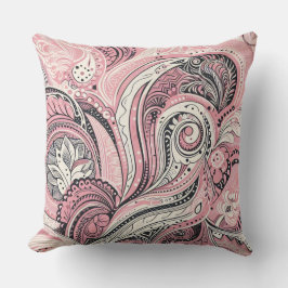 Almofada Paisley Rosa O Travesseiro decorativo Home Studio