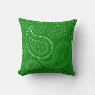 Almofada Paisley White sobre Travesseiro decorativo Verde