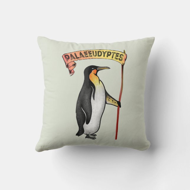 Almofada Palaeeudyptes Extinct Penguin (Verso)