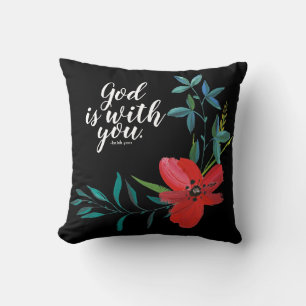 Almofada Palavras Inspiradoras de Fé Cristã
