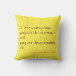 Almofada Palavras inspiradoras de posse de Amanda Gorman