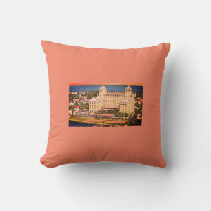 Almofada Palm Beach, Florida - Vintage Skyline Photo