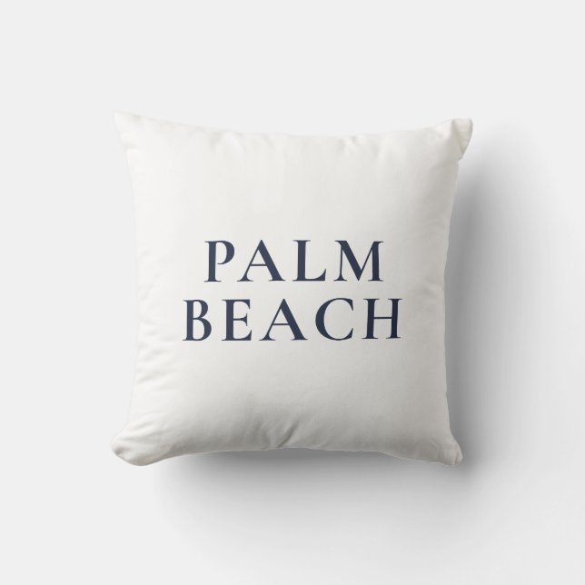 Almofada Palm Beach Preppy Coastal (Frente)