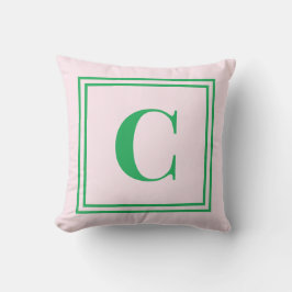 Almofada Palm Beach Preppy Monogram Throw Pillow