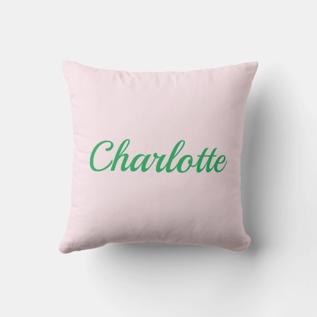 Almofada Palm Beach Preppy Personalized Name Throw Pillow  (Verso)