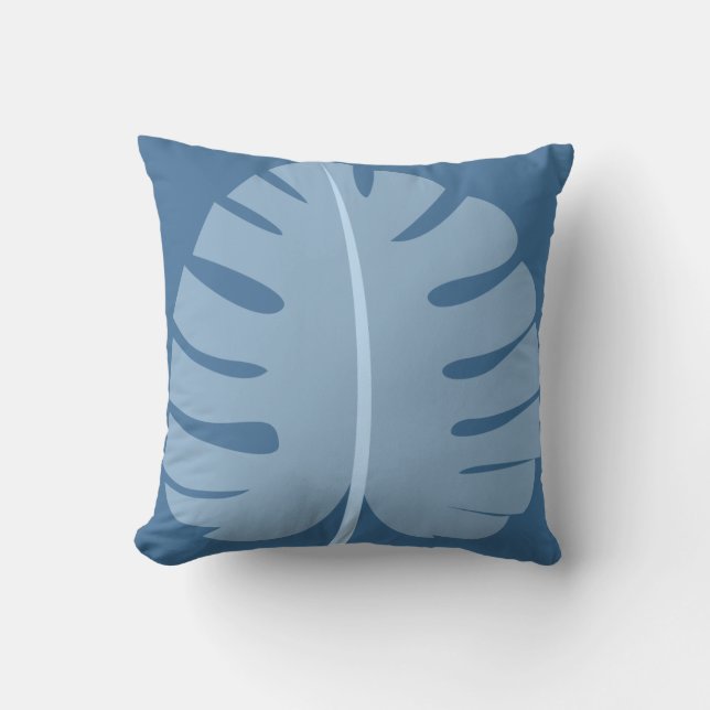 Almofada Palm Leaf Ocean Beach Onde Travesseiros tropicais (Frente)