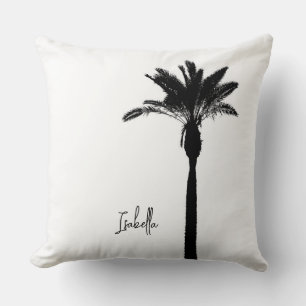 Almofada Palm Tree Silhouette NAME Viagem Chic Costeira