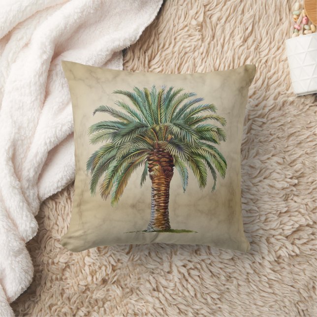 Almofada Palm Tree Vintage Elegante Tropical (Cobertor)