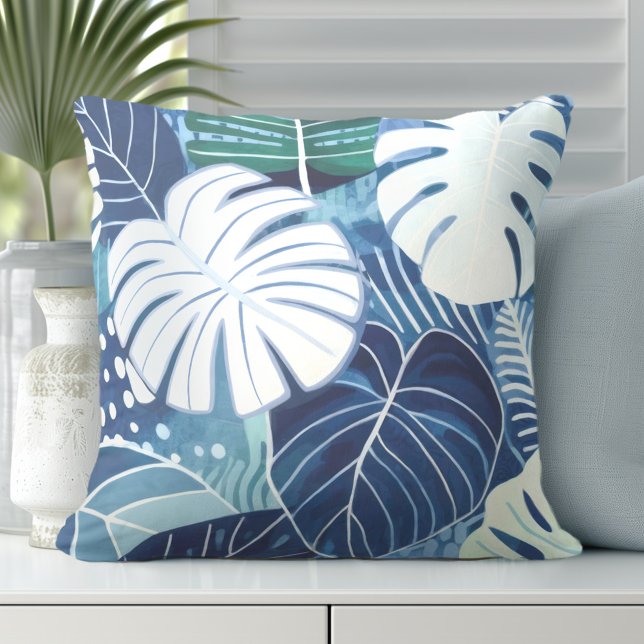 Almofada Palma Tropical Sai do Travesseiro decorativo da Ca (Discover Gorgeous Coastal Throw Pillows by Totally Coast.)