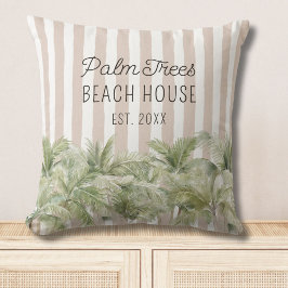 Almofada Palmeiras tropicais Belga Stripes Beach House