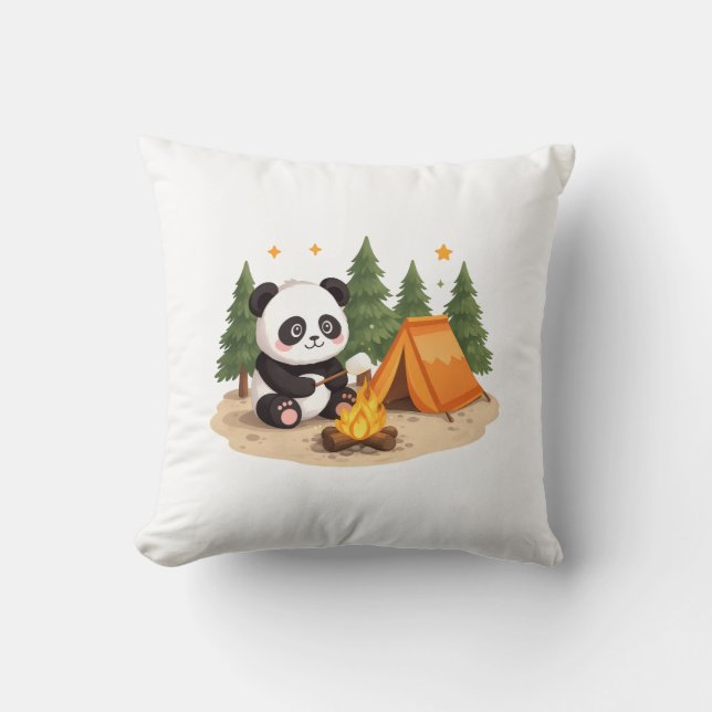 Almofada Panda Acampando (Frente)