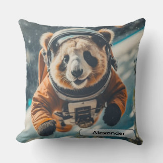 Almofada Panda Astronauta no Berçário de Animais Surrealist