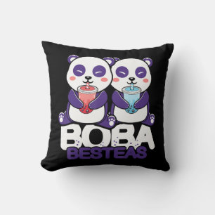 Almofada Panda Boba Bubble Tea Anime Kawaii Neko Girls