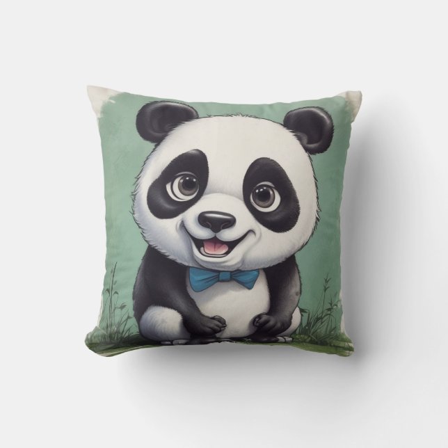 Almofada Panda Cartoon Drawing Art (Frente)