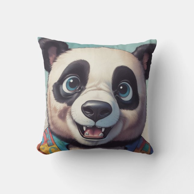 Almofada Panda Cartoon Drawing Art (Frente)