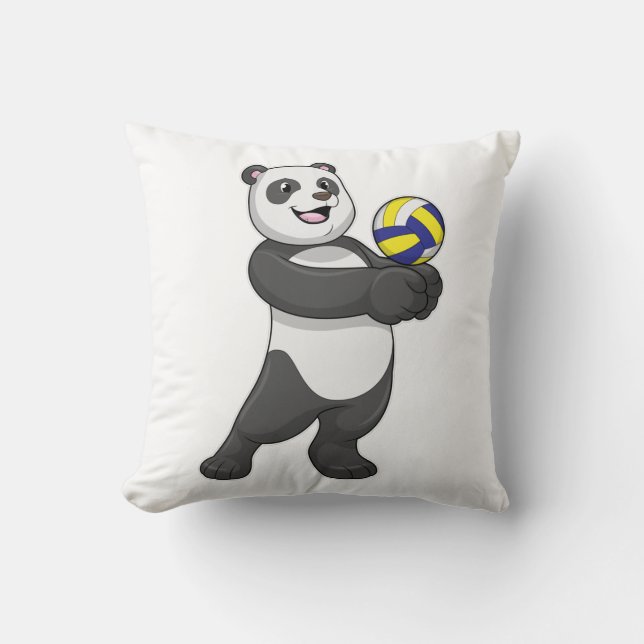 Almofada Panda como jogador de voleibol (Frente)