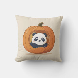 Almofada Panda de Abóbora de Halloween Fofo