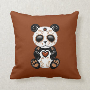 Almofada Panda do açúcar do zombi de Brown