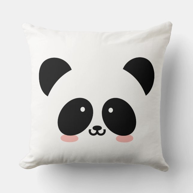 Almofada Panda Kawaii| Adicione Seu Nome (Frente)