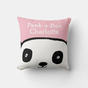 Almofada Panda Peep-Peep Nome Personalizado Rosa