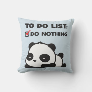 Almofada Panda Preguiçosa Bonita - Fazer Lista - NADA - Eng