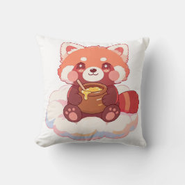 Almofada Panda Vermelho Fofo