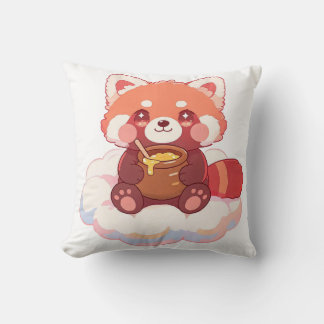 Almofada Panda Vermelho Fofo