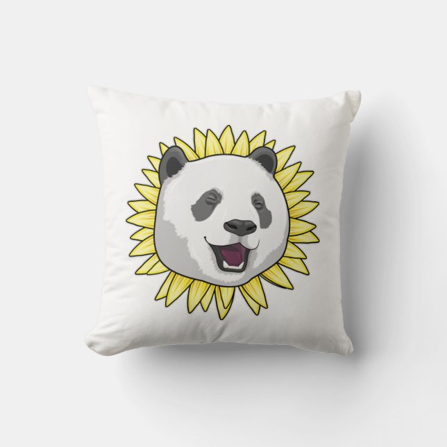 Almofada Panda with Sunflower (Frente)