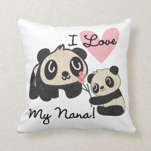 Almofada Pandas eu amo minha Nana