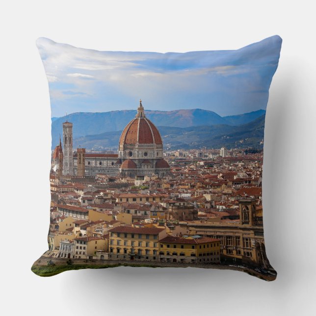 Almofada Panorama de Florença em Toscânia - Italia (Frente)