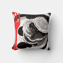 Almofada Panquecas e Travesseiro decorativo de garfo