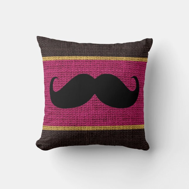 Almofada Pântano Pansor Roxo Burlap Jute Fundo (Frente)